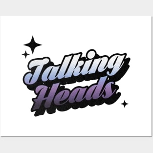 Talking Heads - Retro Classic Typography Style Posters and Art